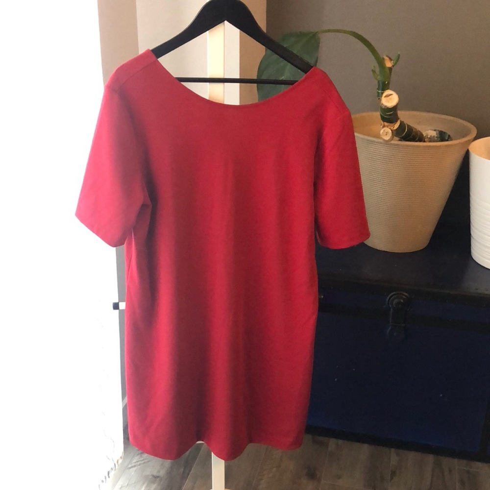 Red Shift Dress